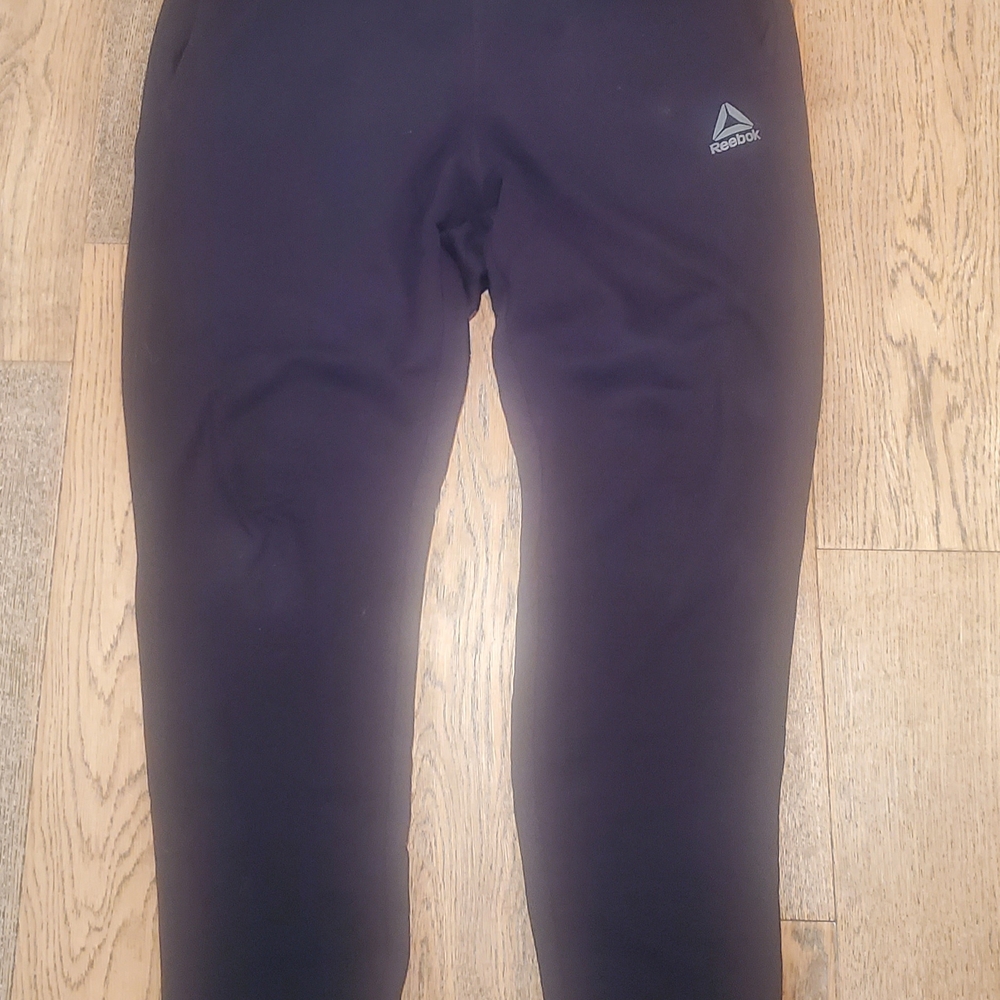 Reebok - Mens - Medium - Cotton - Athletic Pants - Drawstring Waist - Black